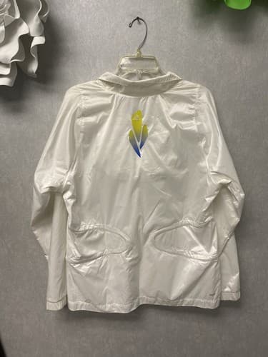 Adidas White Clima365 Windbreaker Jacket Size XL - Thumbnail 9