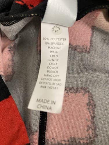 LuLaRoe Leggings Black with Yellow and Orange Stripes Size XL - Thumbnail 4