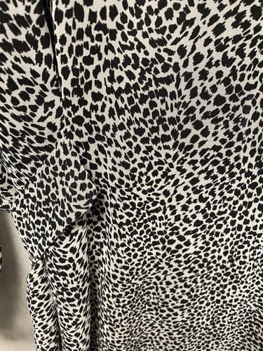 Ashley Stewart Black/White Animal Print Jacket With Belt Sheer Sleeves Size 16 - Thumbnail 8