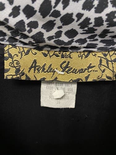 Ashley Stewart Black/White Animal Print Jacket With Belt Sheer Sleeves Size 16 - Thumbnail 6