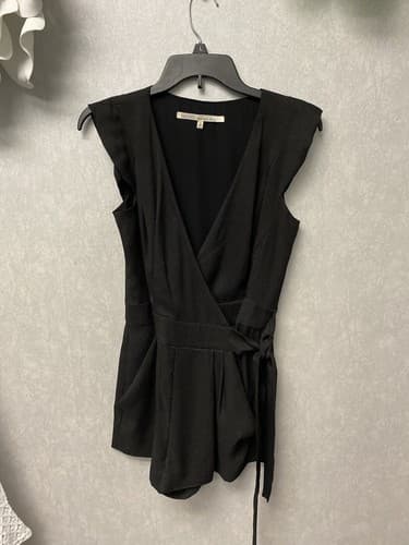 Rachel Roy Wrap Jumpsuit Playsuit Shorts Romper Black Size 0 - Image 1