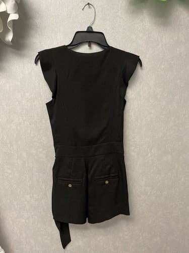 Rachel Roy Wrap Jumpsuit Playsuit Shorts Romper Black Size 0 - Thumbnail 9