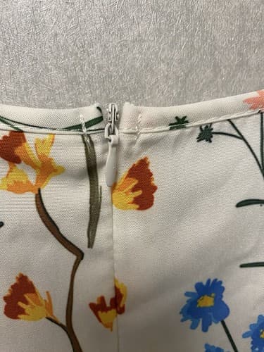 White Floral Shift Dress Short Sleeve Pockets Maxi Sz XL - Thumbnail 6