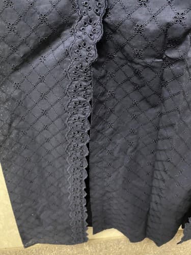 NWT COACH Navy Broderie Anglaise Maxi Lace Dress- Size 0 (retail $695) - Thumbnail 3