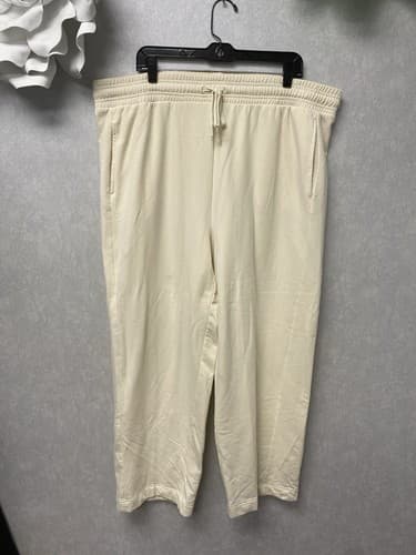 MTA Sport Cream Athletic Pants Size 2XL Pocketed - Thumbnail 2