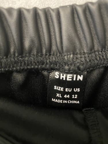 SHEIN Black Vegan Leather Skort Size Xl - Thumbnail 5