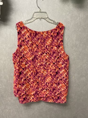 Worthington Women's Top Size XL Sleeveless Multicolor Layered BRIGHT NEON - Thumbnail 5