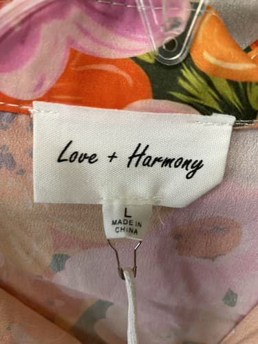Love Harmony Blouse Floral Button Down Women Size Large NWT - Thumbnail 4