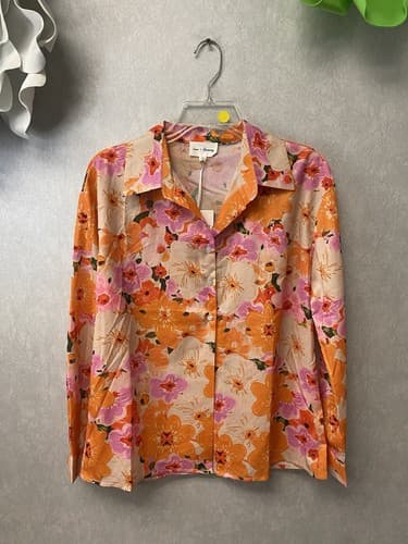 Love Harmony Blouse Floral Button Down Women Size Large NWT - Image 1