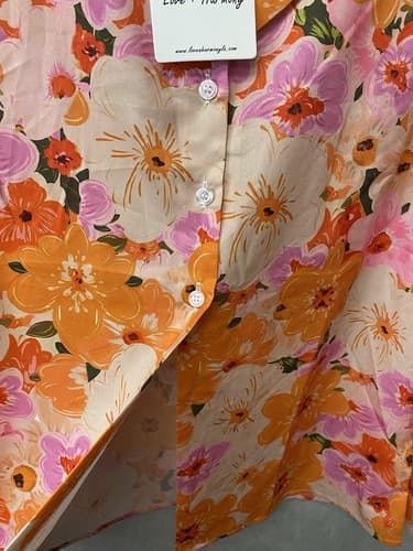 Love Harmony Blouse Floral Button Down Women Size Large NWT - Thumbnail 6
