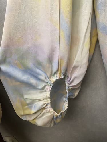 Cato Blouse Multicolor Pastel Abstract Balloon Sleeves Pullover Sz 18/20w - Thumbnail 3