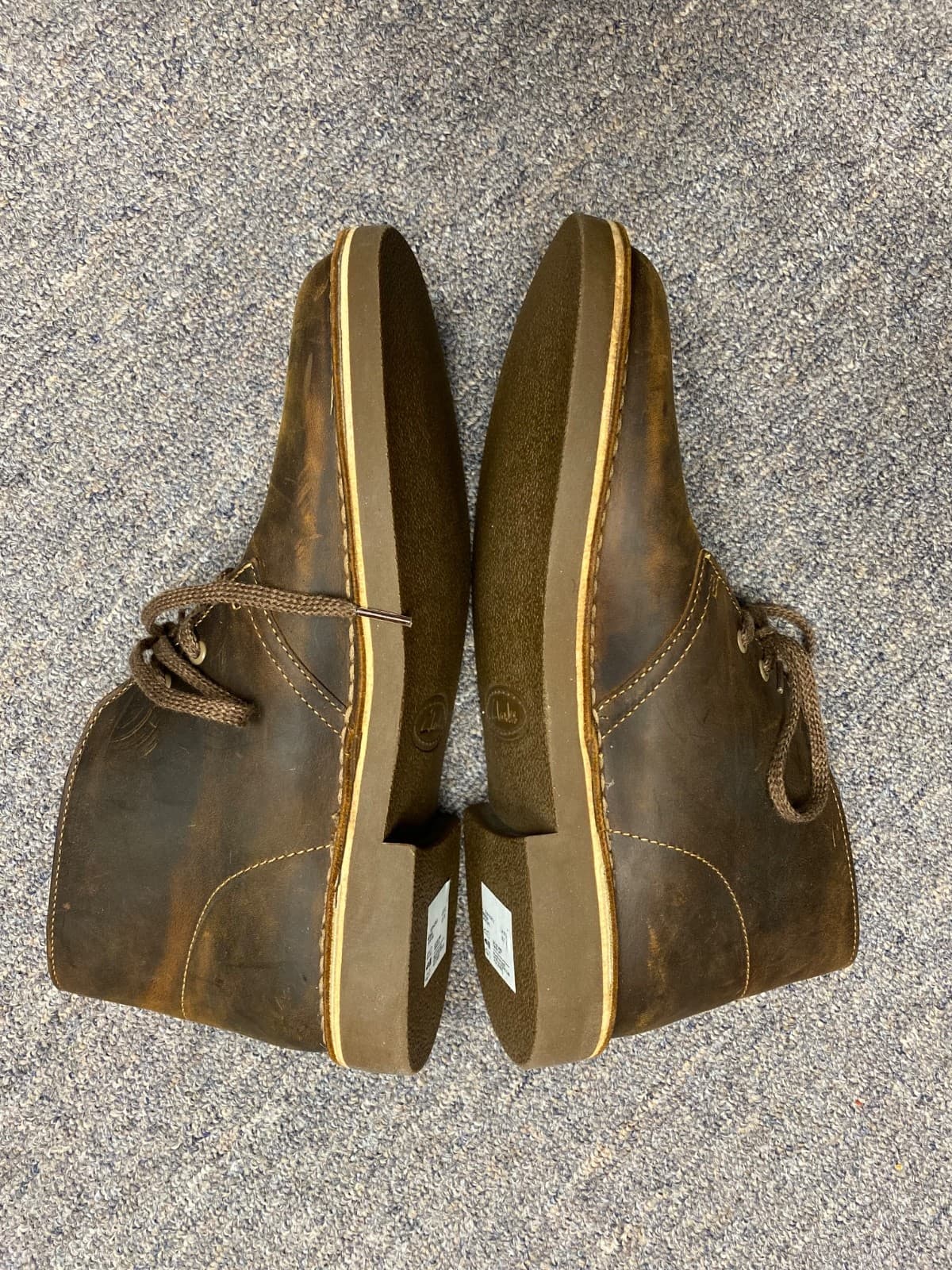 Clarks Bushacre Chukka Boot Mens 7 Brown leather Lace Up Casual Dress Boot - Thumbnail 2