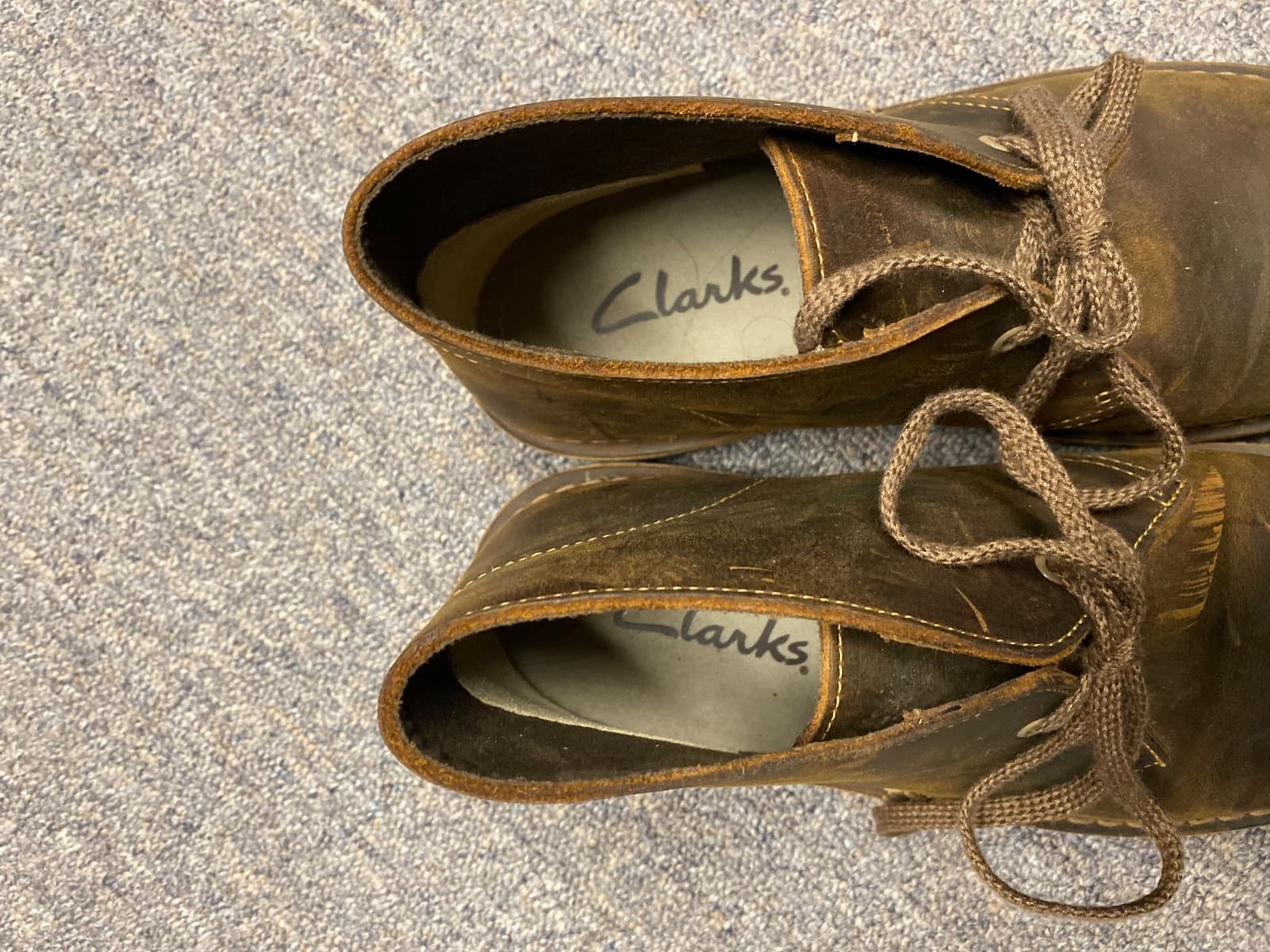 Clarks Bushacre Chukka Boot Mens 7 Brown leather Lace Up Casual Dress Boot - Thumbnail 8