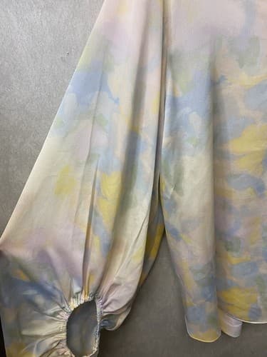 Cato Blouse Multicolor Pastel Abstract Balloon Sleeves Pullover Sz 18/20w - Thumbnail 4