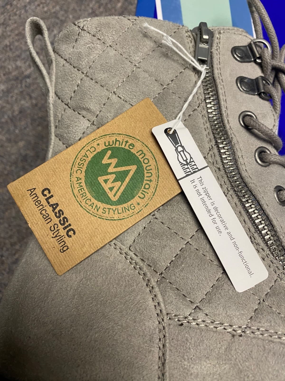 WHITE MOUNTAIN Shoes Women's Dashing Lace-up Boot Sz 9.5 Narrow Feet Side Zipper - Thumbnail 2