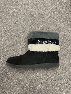 Bebe Black/Grey Boots Faux Fur Size 9.5 - Thumbnail 13