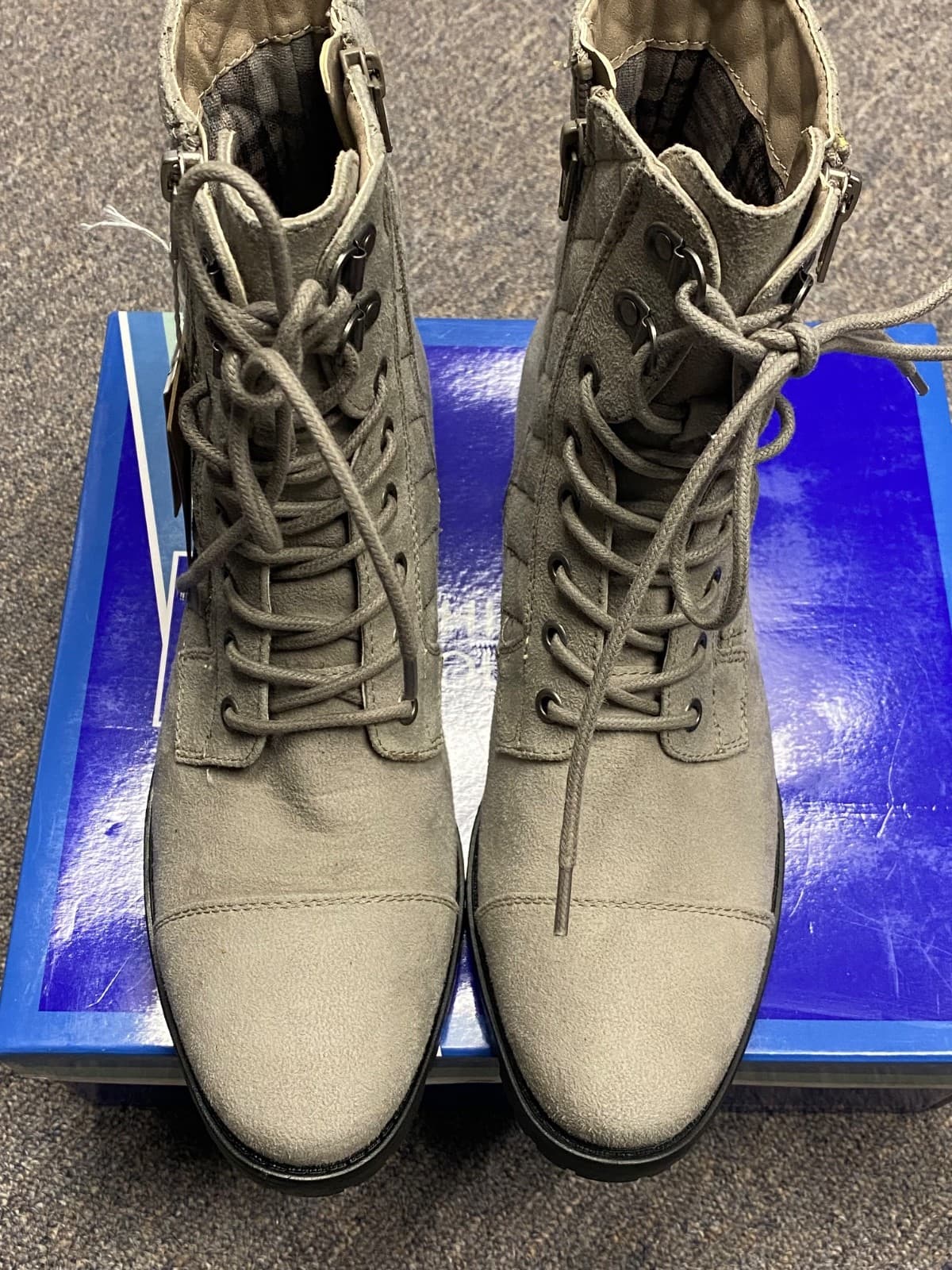 WHITE MOUNTAIN Shoes Women's Dashing Lace-up Boot Sz 9.5 Narrow Feet Side Zipper - Thumbnail 8