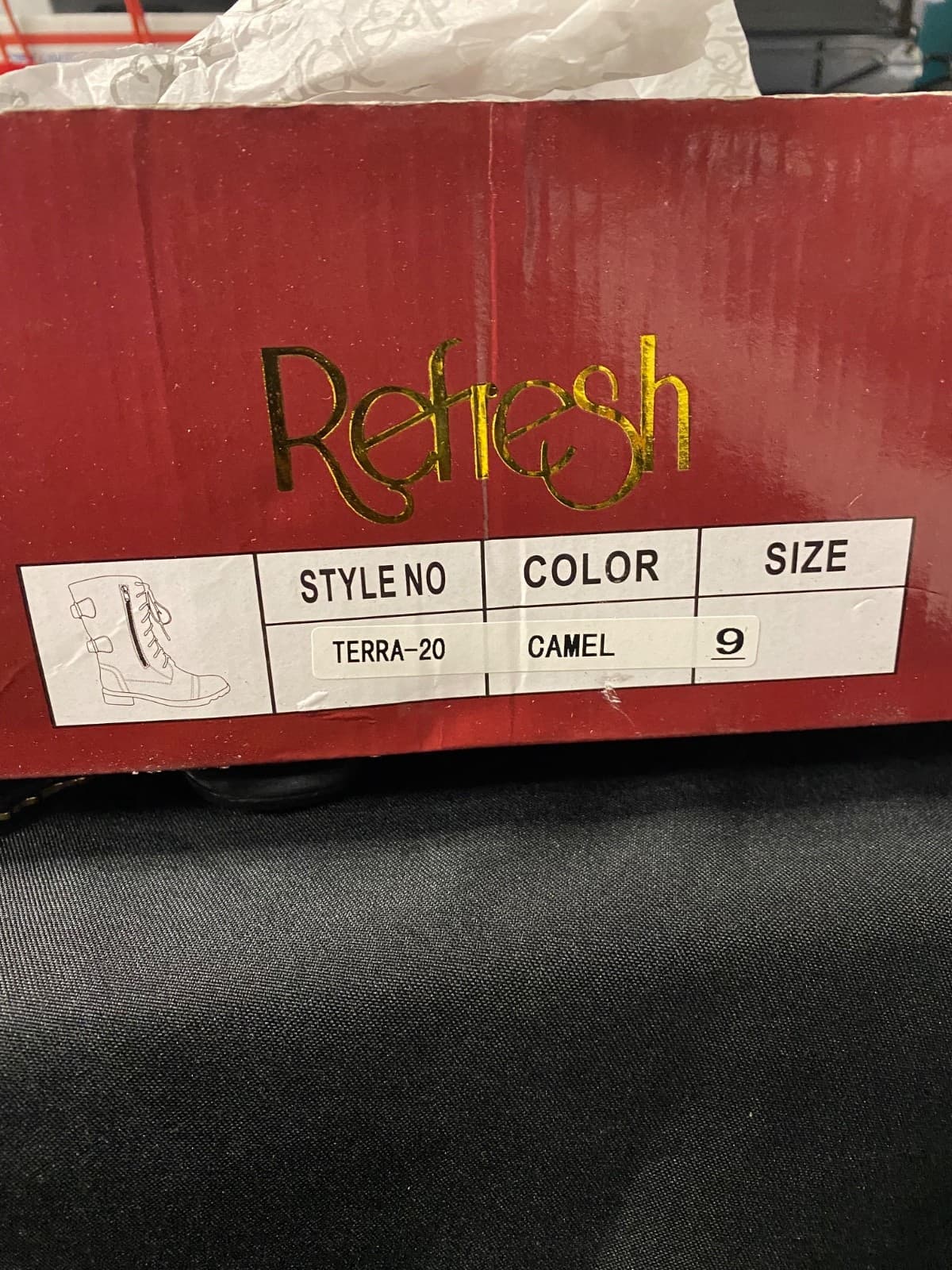 New Refresh Terra Camel Military Style Combat Boots Size 9 - Thumbnail 9