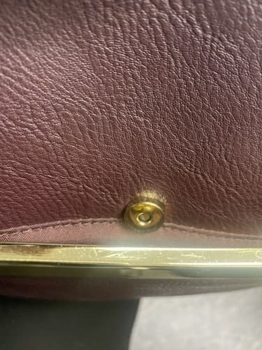 Apt 9 Maroon Tote Bag With Gold Hardware - Thumbnail 7