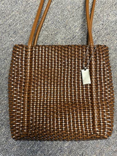 Nine West Brown Woven Ratan Look Shoulder Bag - Thumbnail 2