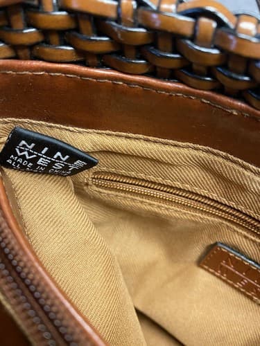 Nine West Brown Woven Ratan Look Shoulder Bag - Thumbnail 7