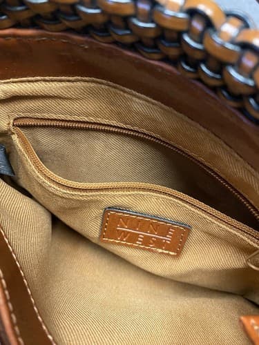 Nine West Brown Woven Ratan Look Shoulder Bag - Thumbnail 6