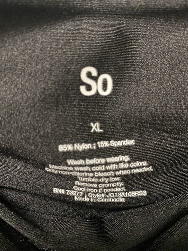 SO YOGA Black Stretch Knit Yoga Pants Sz XL - Thumbnail 3