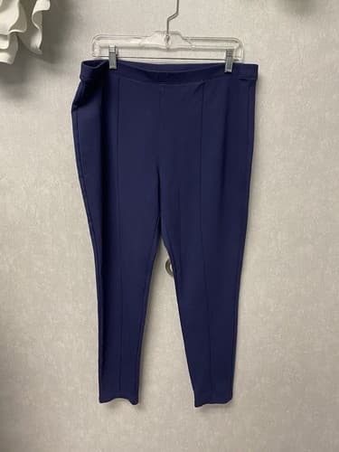 Simply Vera Blue Front Seam Stretch Pant Size XL - Image 1