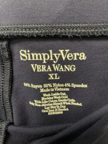 Simply Vera Blue Front Seam Stretch Pant Size XL - Thumbnail 4