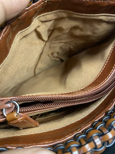 Nine West Brown Woven Ratan Look Shoulder Bag - Thumbnail 5