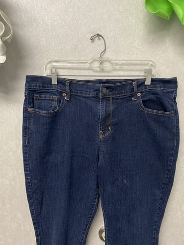 Old Navy Jeans 16R Short Curvy Skinny Dark Wash Mid-Rise Stretch Blue Women's - Thumbnail 2