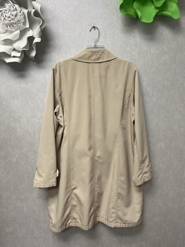 Liz Claiborne Outerwear Beige Trench Coat Jacket Lined Womens Size Large - Thumbnail 8