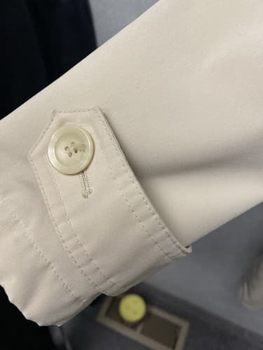 Liz Claiborne Outerwear Beige Trench Coat Jacket Lined Womens Size Large - Thumbnail 5