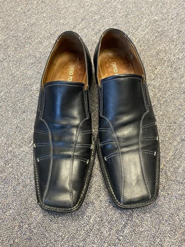 Gino Rossi Black Men Size 44 EUR 11M US Loafer Leather Dress Shoes - Image 1
