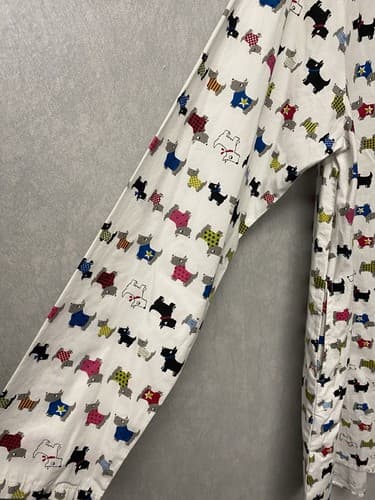 Tulip White Multi Scotty Dogs Design Button Tunic Shirt Women’s Size Small - Thumbnail 7