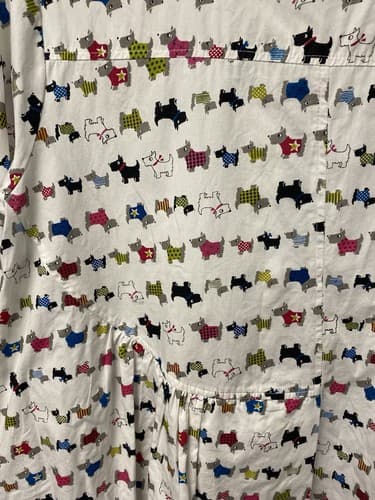 Tulip White Multi Scotty Dogs Design Button Tunic Shirt Women’s Size Small - Thumbnail 9