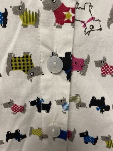 Tulip White Multi Scotty Dogs Design Button Tunic Shirt Women’s Size Small - Thumbnail 8