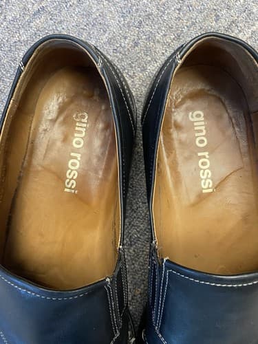 Gino Rossi Black Men Size 44 EUR 11M US Loafer Leather Dress Shoes - Thumbnail 2