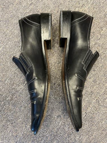 Gino Rossi Black Men Size 44 EUR 11M US Loafer Leather Dress Shoes - Thumbnail 3