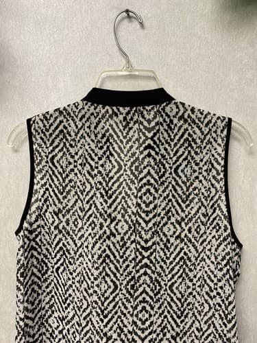 A. Byer Black And White Sleeveless Blouse Size Large - Thumbnail 7