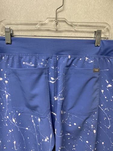 Revamped Figs Scrub Pants Blue/White Size Medium-Handpainted - Thumbnail 9