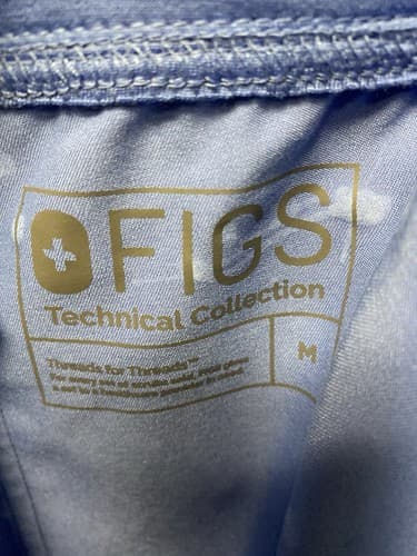 Revamped Figs Scrub Pants Blue/White Size Medium-Handpainted - Thumbnail 6