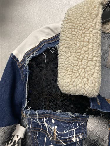 Revamped Fall Creek Denim Jacket Size 3XL- Hand painted - Thumbnail 5