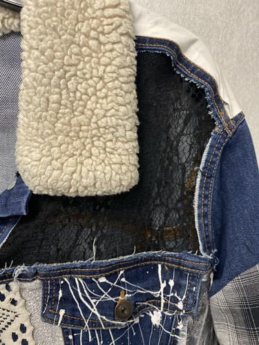 Revamped Fall Creek Denim Jacket Size 3XL- Hand painted - Thumbnail 3