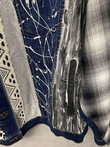 Revamped Fall Creek Denim Jacket Size 3XL- Hand painted - Thumbnail 9