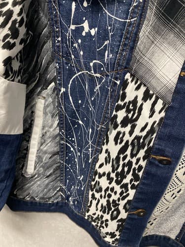 Revamped Fall Creek Denim Jacket Size 3XL- Hand painted - Thumbnail 8