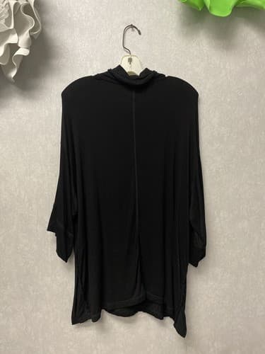 Donna Karan Black Cowl Neck Soft Sweater Women's Size Small With Kangaroo Pocket - Thumbnail 8