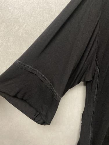 Donna Karan Black Cowl Neck Soft Sweater Women's Size Small With Kangaroo Pocket - Thumbnail 4