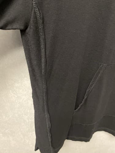 Donna Karan Black Cowl Neck Soft Sweater Women's Size Small With Kangaroo Pocket - Thumbnail 5