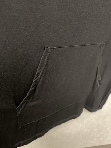 Donna Karan Black Cowl Neck Soft Sweater Women's Size Small With Kangaroo Pocket - Thumbnail 6